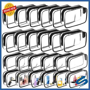 Clear PVC Travel Toiletry Bag TSA Approved Portable Cosmetic Organizer Pouch